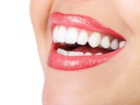 women's bright smile