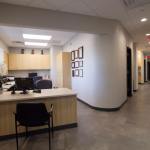 Front desk and hallway